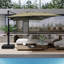 Parasol de patio en porte-à-faux rotatif 10 pi x 13 pi 360 ° avec base-1401862540