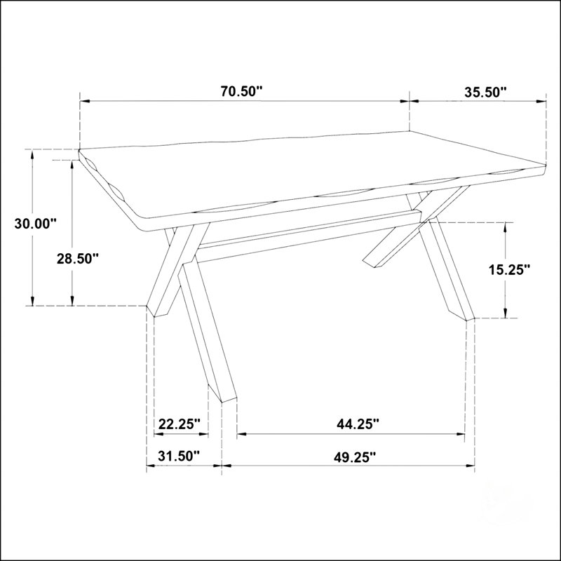 Table de salle à manger rectangulaire