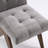 Tufted Linen Upholstered Dining Chair Armless Parsons Side Chair With Solid Wood Legs-2113273006