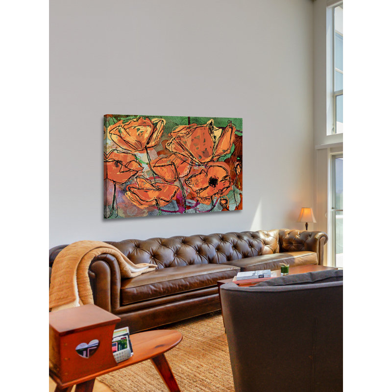 "Sketch Cadmium Orange" Print on Wrapped Canvas, 24" H x 36" W x 1.5" D