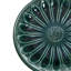 Élégant bain d'oiseaux en céramique pour l'extérieur avec motif floral 21,7 po, vert jade-1747560501