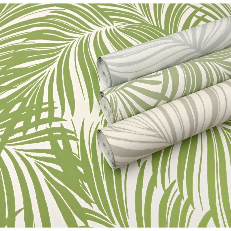 Palm Leaf Wp - Mist, Light Green