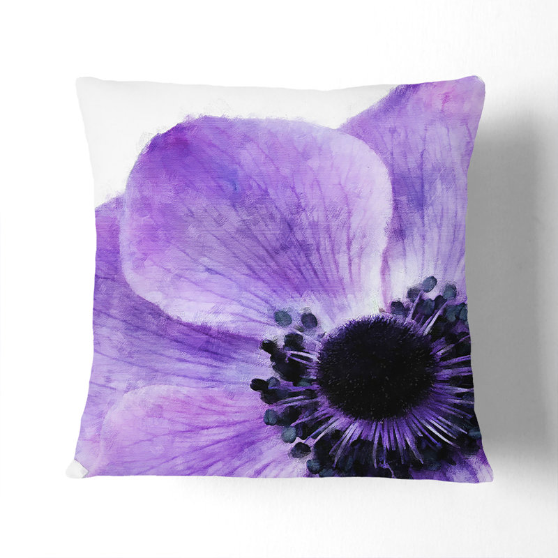 Anemone Flower Cushion with Filling, 40cm H x 40cm W x 15cm D