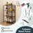 4-Tier Foldable Storage Shelf Collapsible Shelving Unit Display w/ Lockable Wheels Storage Rack