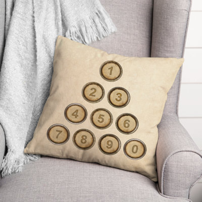 Housse et insert de coussin carré pour machine à écrire
