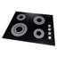 Cosmo 24 in. Electric Ceramic Glass Cooktop with 4 Elements, Dual Zone Element, Hot Surface Indicator Light and Control Knobs