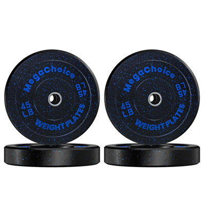 Plaques de protection en caoutchouc 180LB - Plaques de poids de 2 pouces pour l'entraînement en force Barbell et Home Gym