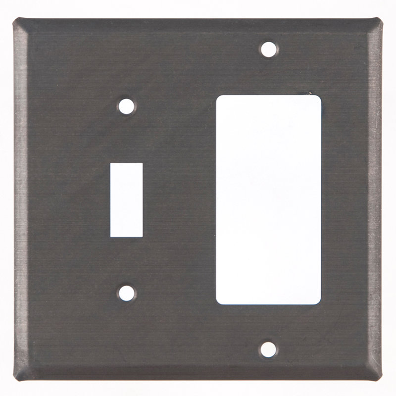 2 - Gang Combination Standard Wall Plate, Rustic Tin