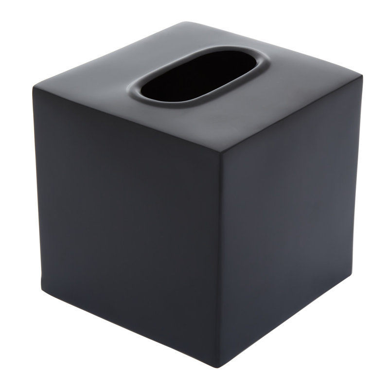Strout Tissue Box Cover, Black