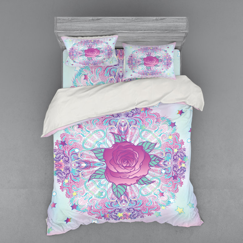 Polyester Floral Duvet Cover, Queen Duvet Cover + 3 Additional Pieces