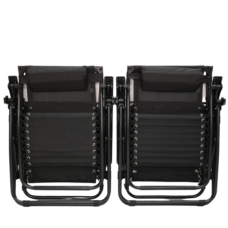 Samuel Alexander Folding Recliner Chair, Black