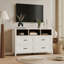 Commode 4 tiroirs avec 3 casiers ouverts couleur noyer-1876458108