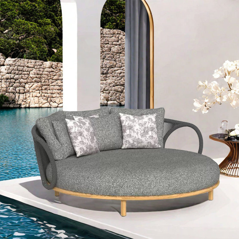 Lit de jour pour le patio Courtyard, Gris