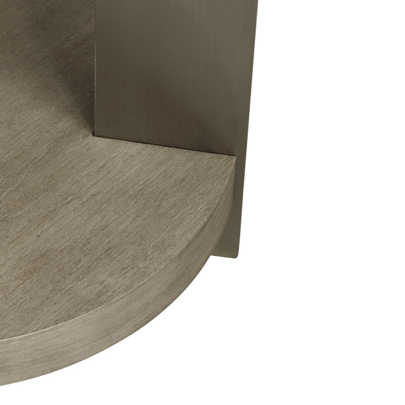 Euzelia Chairside Table w/ Metal Legs