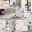 Table d'appoint trois-en-un avec 4 grandes tablettes de rangement, table de salle à manger pliable de 41 pouces, table d'appoint multifonctionnelle-30731518