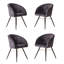 Goddard 4 Person Dining set - a Rectangular Wooden Dining Table with Metal Legs and a Set of 4 Quilted Velvet Dining Chairs for Dining Room - Modern Dining Table Set-2015197893-2015197888-2015197892