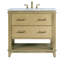 Lois 36 in. W Wood & Marble Top Single Sink Bathroom Vanity