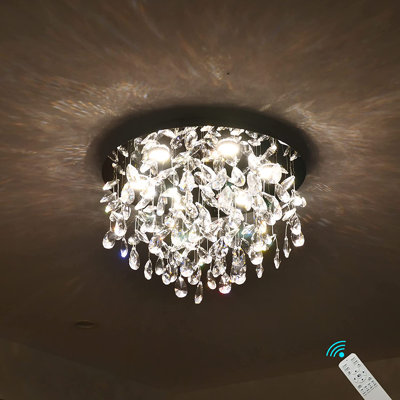 Lustre encastré en cristal K9 de 20 po Focke