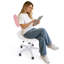 Chaise de bureau haute en velours avec roulettes, chaises de coiffeuse avec dossier, utilisation en hauteur polyvalente: tabourets de bureau à tabourets