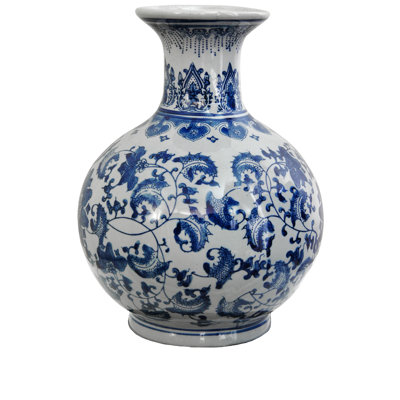 Blue Floral Vase