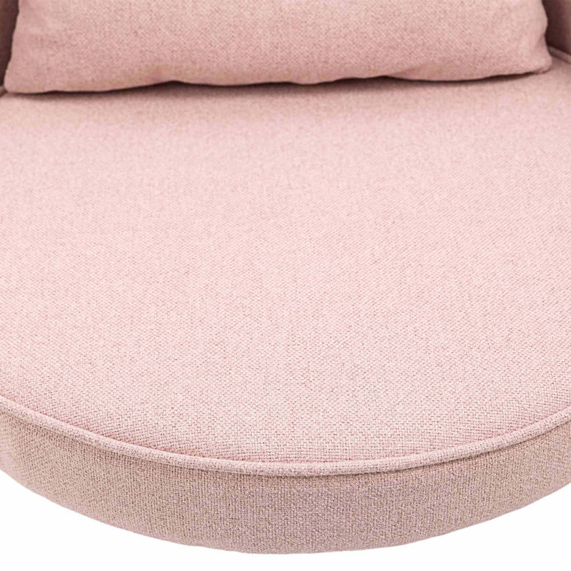 Chaise de bureau Geshia, Argent, Rose
