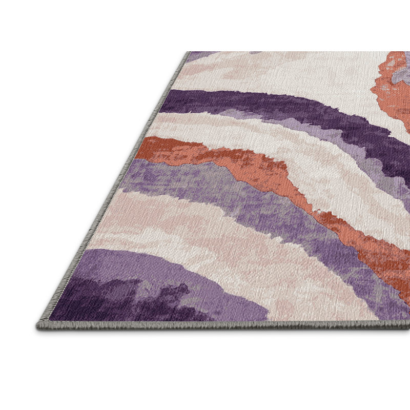 Tapis gris lavable à la machine, Rectangle 7 pi x 9 pi