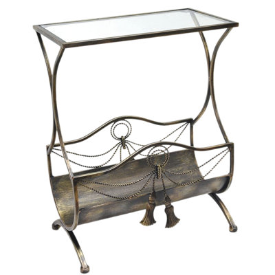 Glass Top End Table