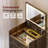 3-in-1 Compact Vanity Desk With Flip-top 3-color Led Mirror And Charging Station-480652834