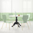 Stephanie 4 - Person Marble Top Pedestal Dining Set