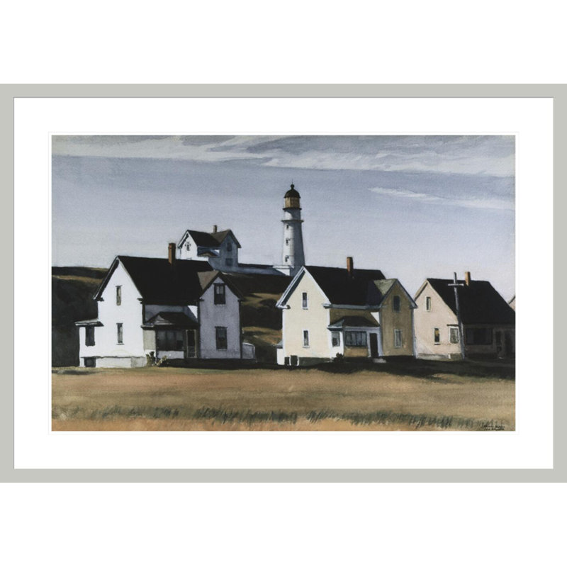 «Lighthouse Hill Cape Elizabeth Maine» par Edward Hopper, impression giclée sur cadre, H 29,2 po x l 41,5 po