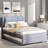 Upholstery Platform Bed With Multifunctional Trundle-801176939