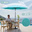 Parasol de marché 120 po, octogonal, turquoise-1047038473-1041698631