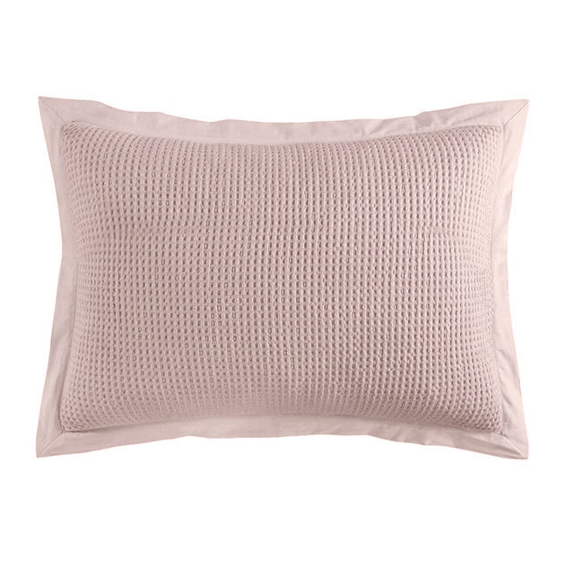 Taie décorative décontractée chic et chic en coton délavé à la pierre, Très grand lit, Rosé