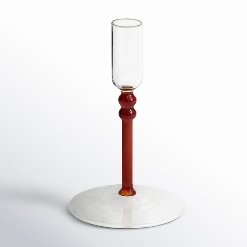 Bougeoir de table en verre Wyland, H 6 po x l 3,5 po x P 3,5 po