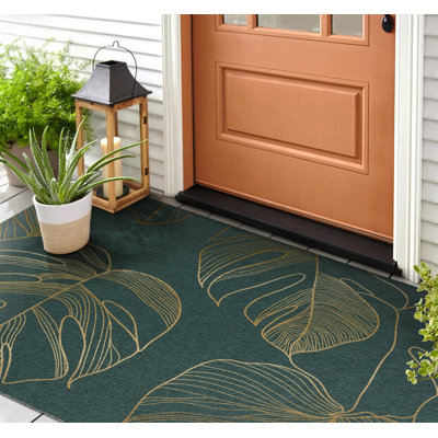 Non-Slip Floral Outdoor Doormat