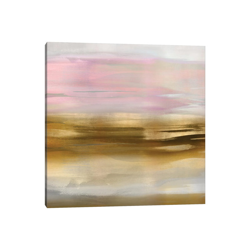 Gold Rush Pink Blush Iia by Jake Messina - Wrapped Canvas Painting, 30.48 cm H x 30.48 cm W