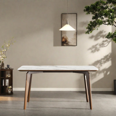 Rectangular modern simple solid wood table