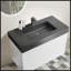 Meuble-lavabo flottant mural 36 po avec lavabo noir une pièce Alice, grand rangement pour salle de bain moderne, pré-assemblé-2065553805-2065553810