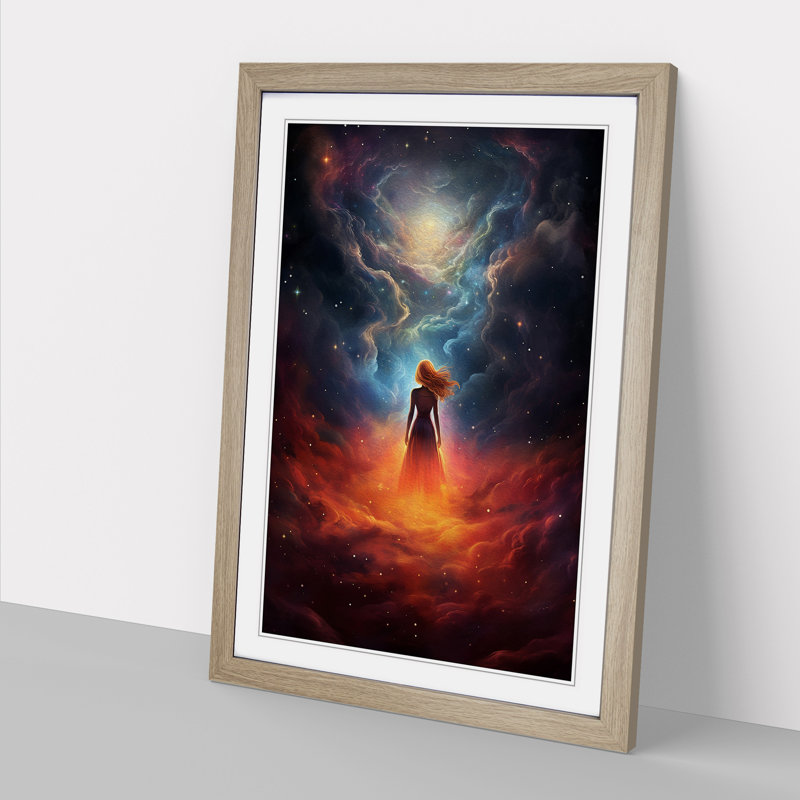 Single Picture Frame Print on Wood, 64cm H x 46cm W, Oak Framed