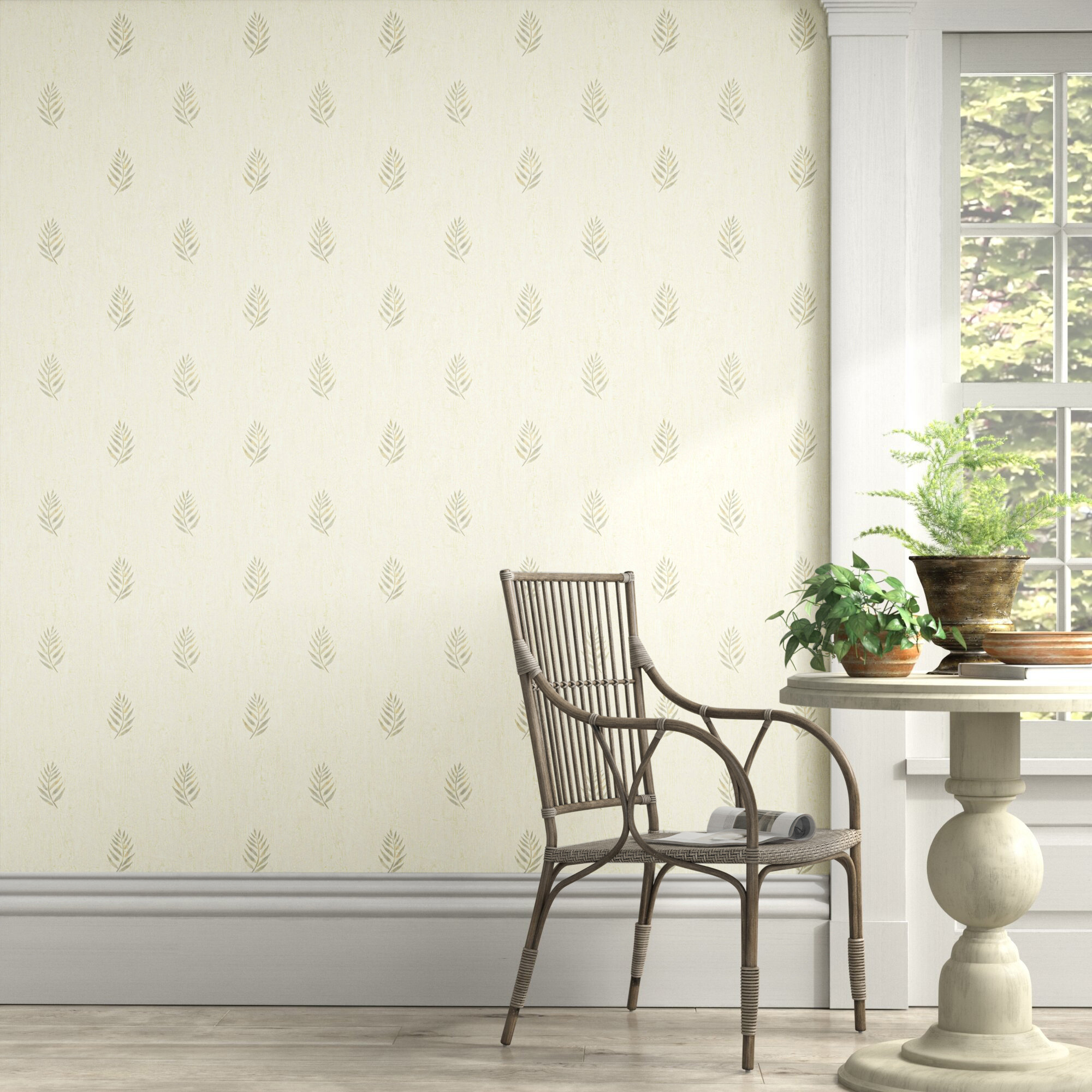 Stevenson Floral Wallpaper, Olive