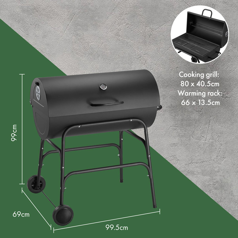 VonHaus 99.5cm W Charcoal Grill