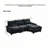 Chenille 99"Deep Seat Sofa with Ottoman-1359761188