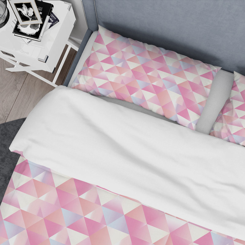 Ensemble de housse de couette à motif abstrait rétro Diamond Diamond VI - Microfibre polyester