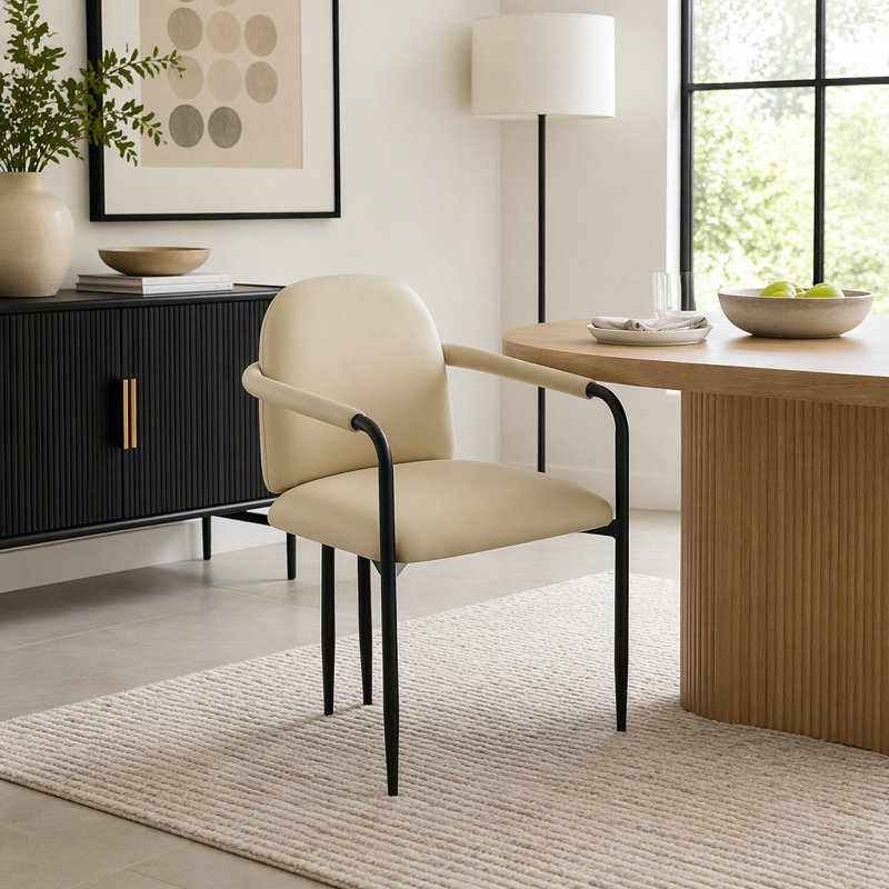 Ensemble de 2 chaises de salle à manger avec structure en fer durable