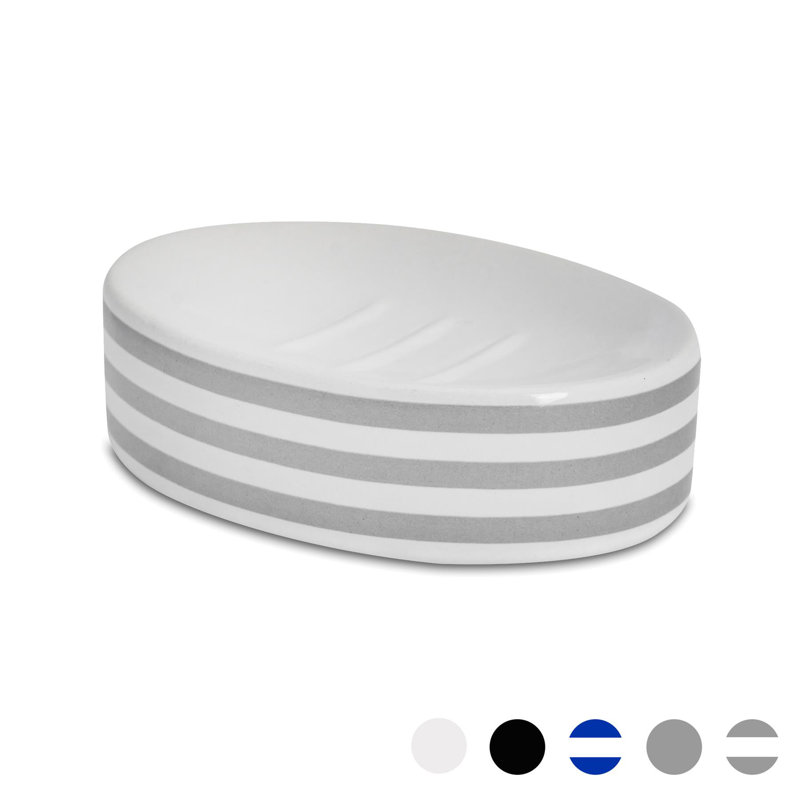 Harbour Housewares - Ceramic Soap Dish, Grey