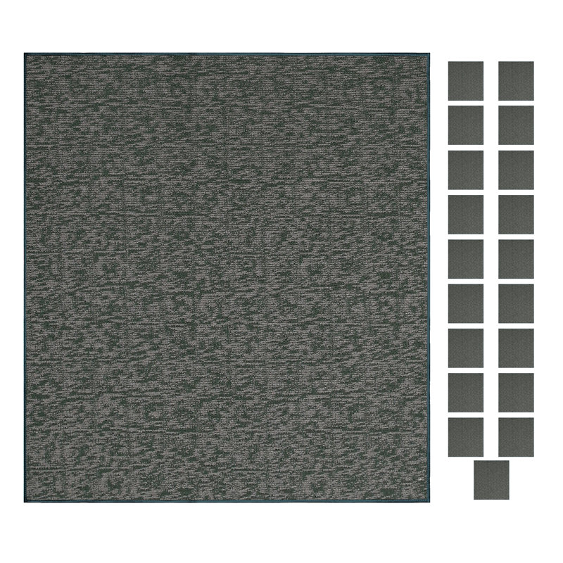 Ensemble de tapis intérieur / extérieur en nylon touffeté à la machine Barsden, Ovale 1 pi 6 po x 2 pi 3 po