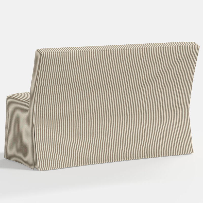 Stoffer Home x Cloth and Co. Lindy Upholstered Bench, Jane Stripe Burlap