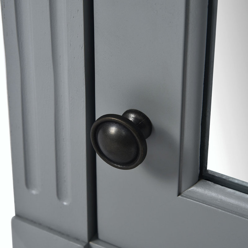 Armoire à pharmacie murale 24 po x 27 po avec miroir, Gris