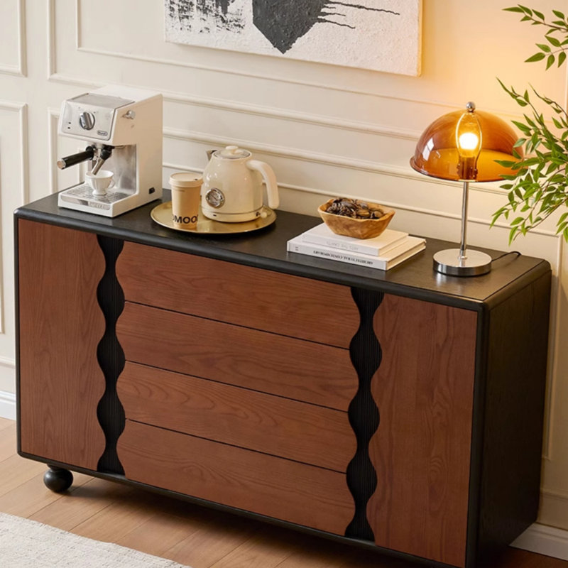 Large-Capacity Solid Wood Sideboard