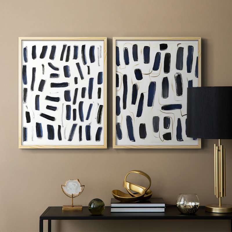 Série ABSTRACT DLxxxV - reproduction encadrée de qualité supérieure - prête à être accrochée - aucun clou requis - aucun clou requis